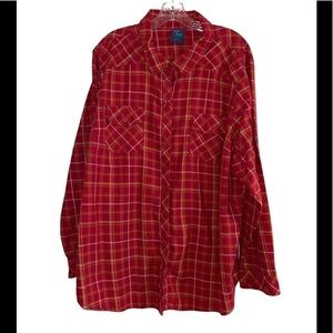 Harry Potter Gryffindor Long sleeve plaid shirt. Size 4 (2X)